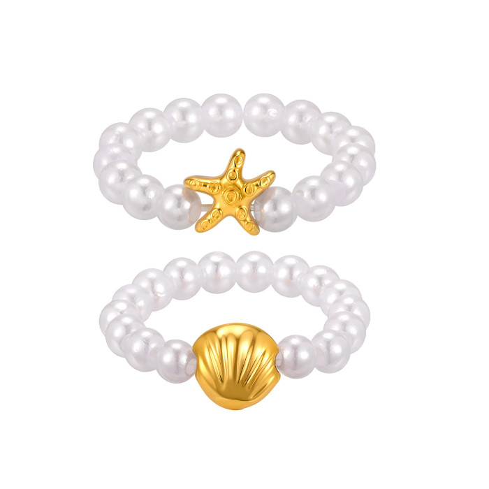 Wholesale Stainless Steel Marine Pearl Ring