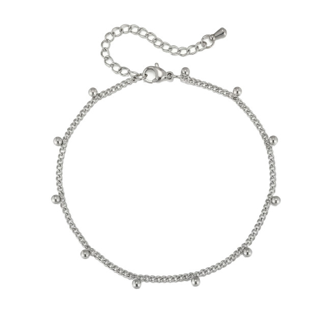 Wholesale Stainless Steel  Tiny Ball Charm Anklet