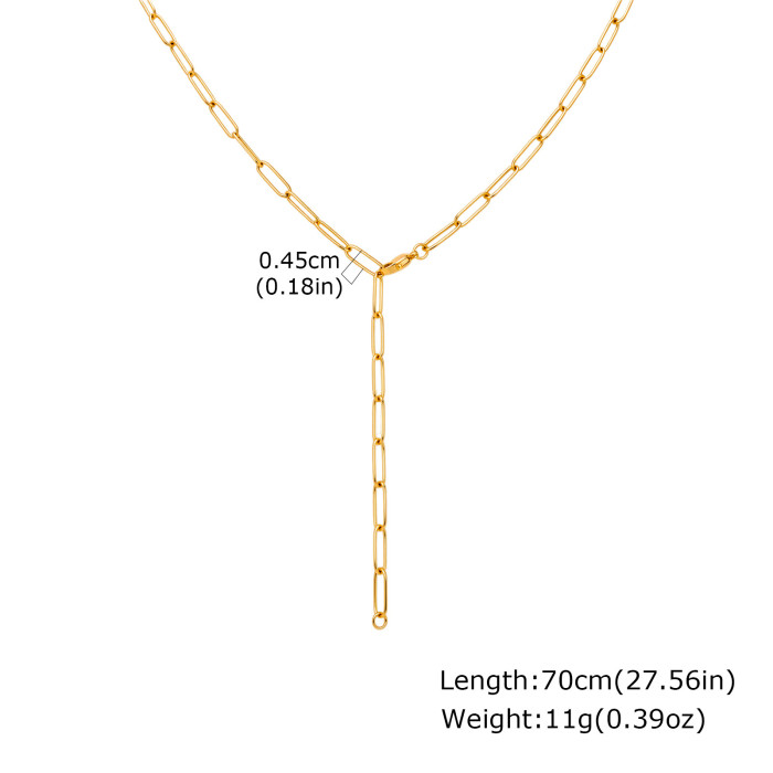 Wholesale Stainless Steel Paperclip Necklace
