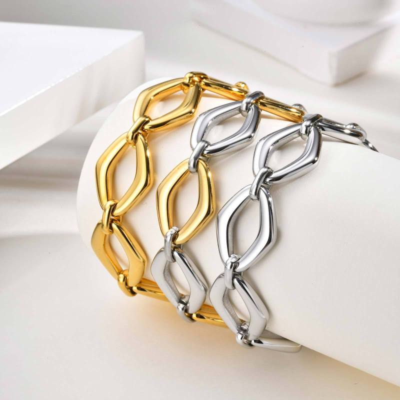 Wholesale Stainless Steel Diamond Chain Bracelet