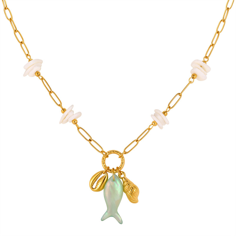 Wholesale Stainless Steel Marine Charm Necklace