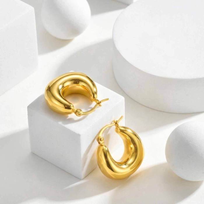 Wholesale Stainless Steel Chunky Hoop Earrings