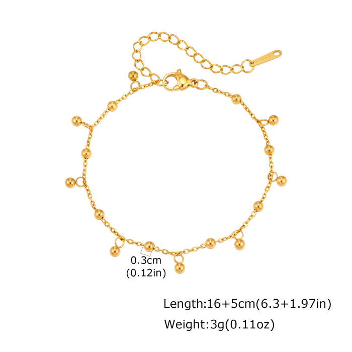 Wholesale Stainless Steel Delicate Beaded Bracelet