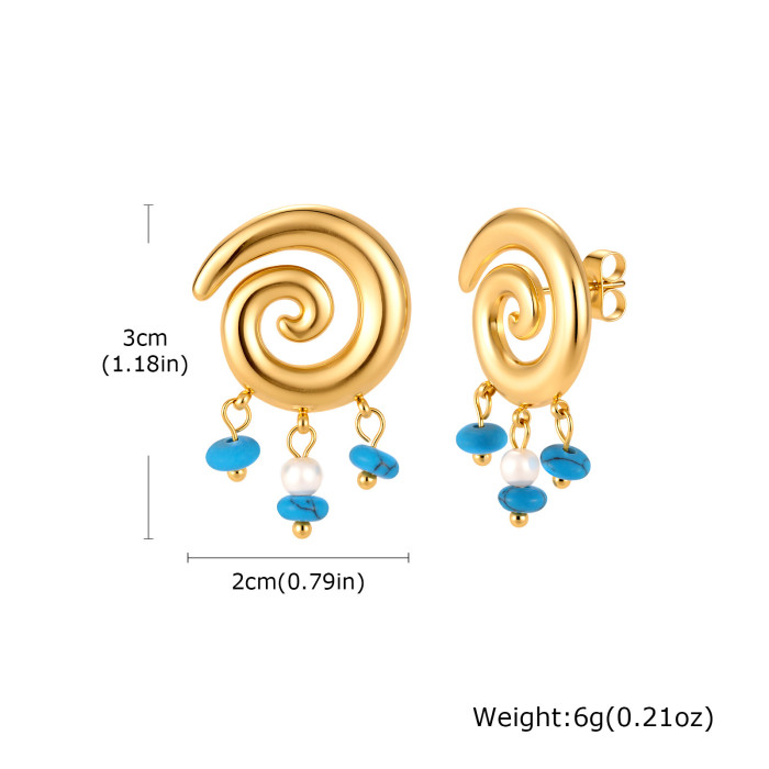 Wholesale Stainless Steel Marine Dangles Earrings
