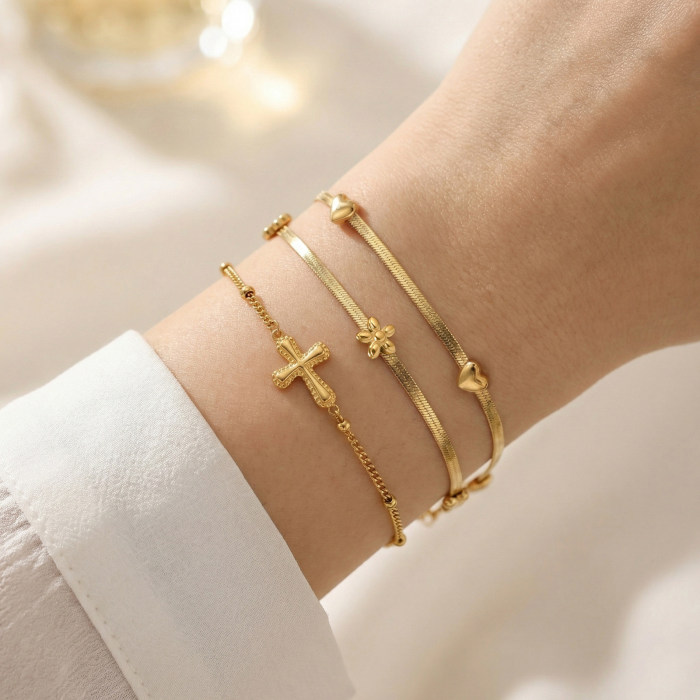 Wholesale Stainless Steel Sleek Snake Chain Bracelet