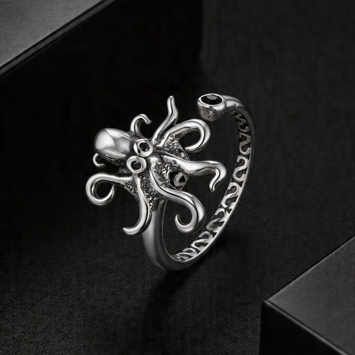 Wholesale Stainless Steel Gothic Octopus Ring