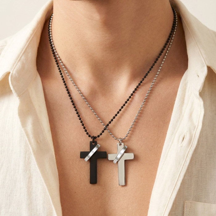 Wholesale Stainless Steel Interlocking Cross Pendant
