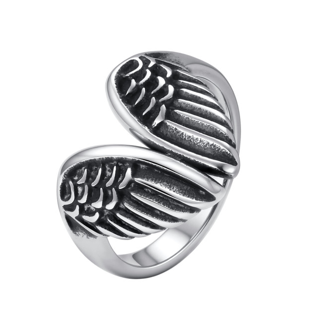 Wholesale Stainless Steel Angel & Demon Wings Ring