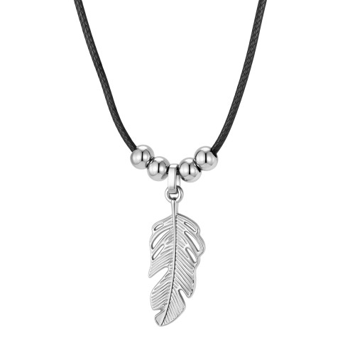 Wholesale Stainless Steel Feather Pendant