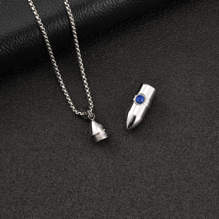 Wholesale Stainless Steel Bullet Urn Necklace