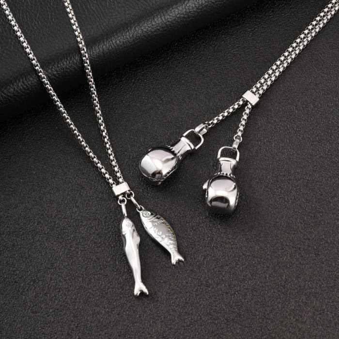 Wholesale Stainless Steel Twin Fish Pendant