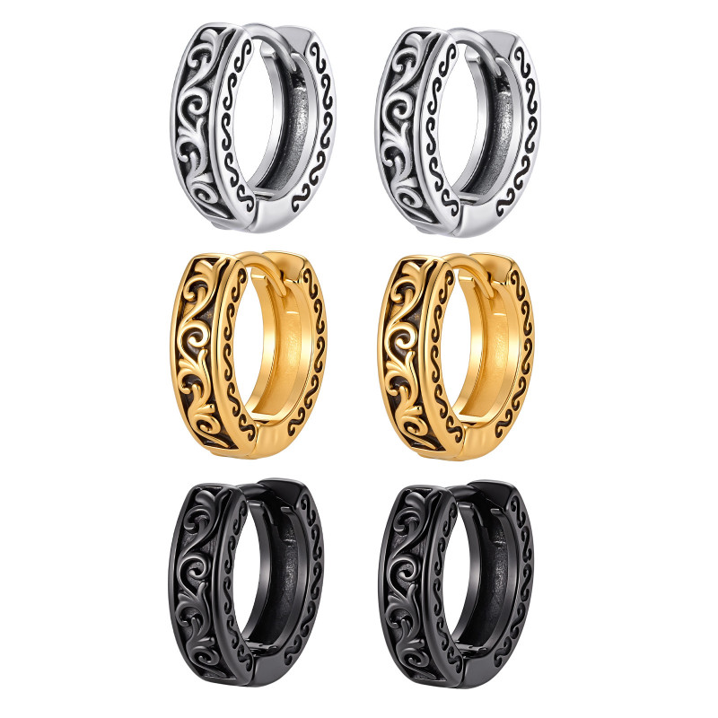 Wholesale Mens Stainless Steel Hoop Earring