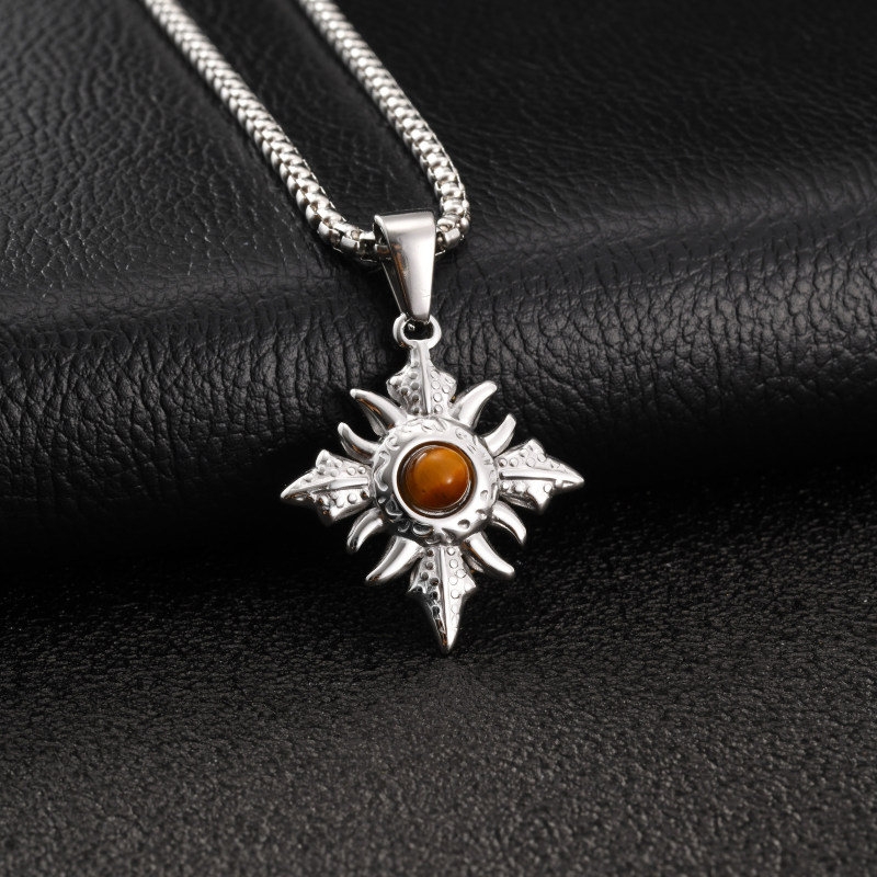 Wholesale Stainless Steel Sun Compass Pendant