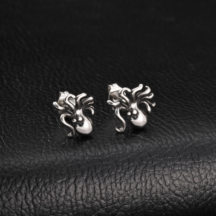 Wholesale Stainless Steel Octopus Stud Earrings