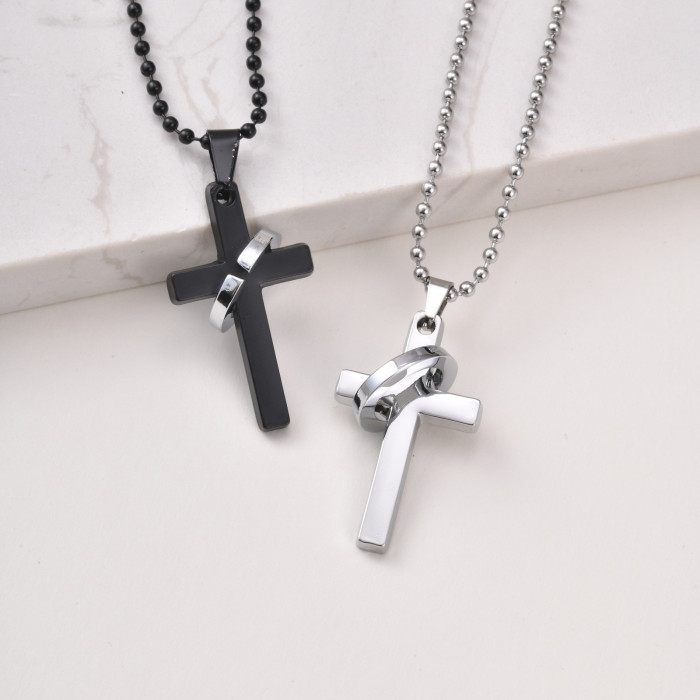 Wholesale Stainless Steel Interlocking Cross Pendant