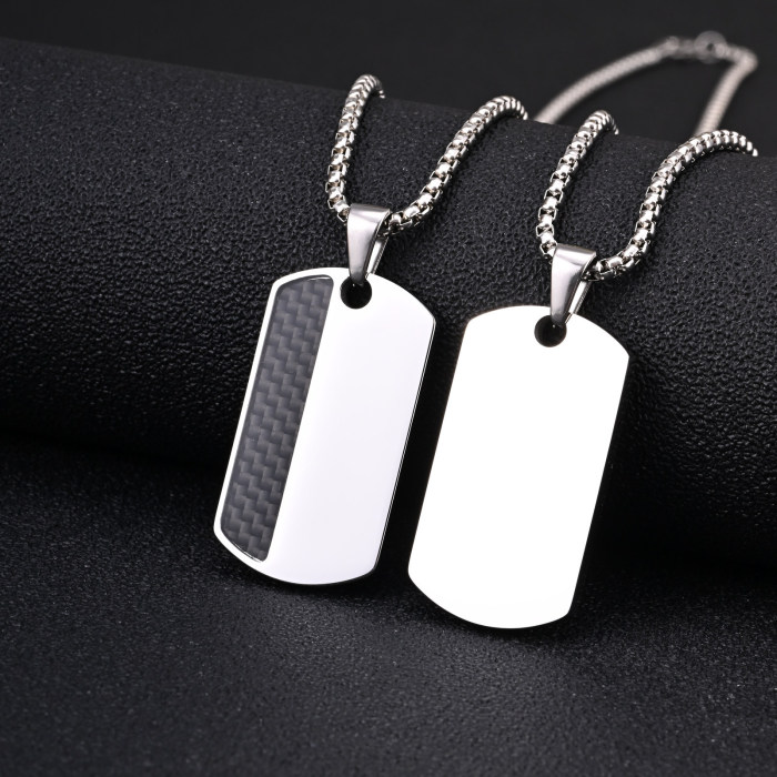 Wholesale Stainless Steel Men's Dog Tag Necklace
