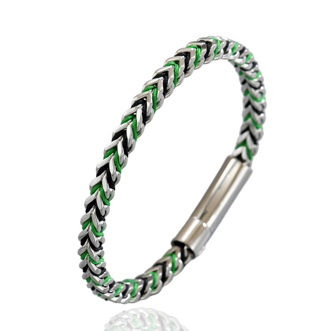 Wholesale Stainless Steel Woven Wheat Chain Bracelet