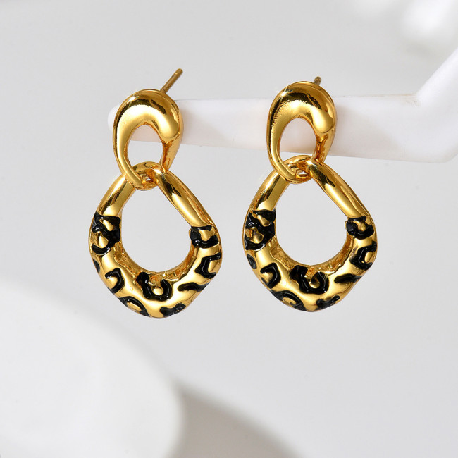 Wholesale Stainless Steel Leopard Earrings