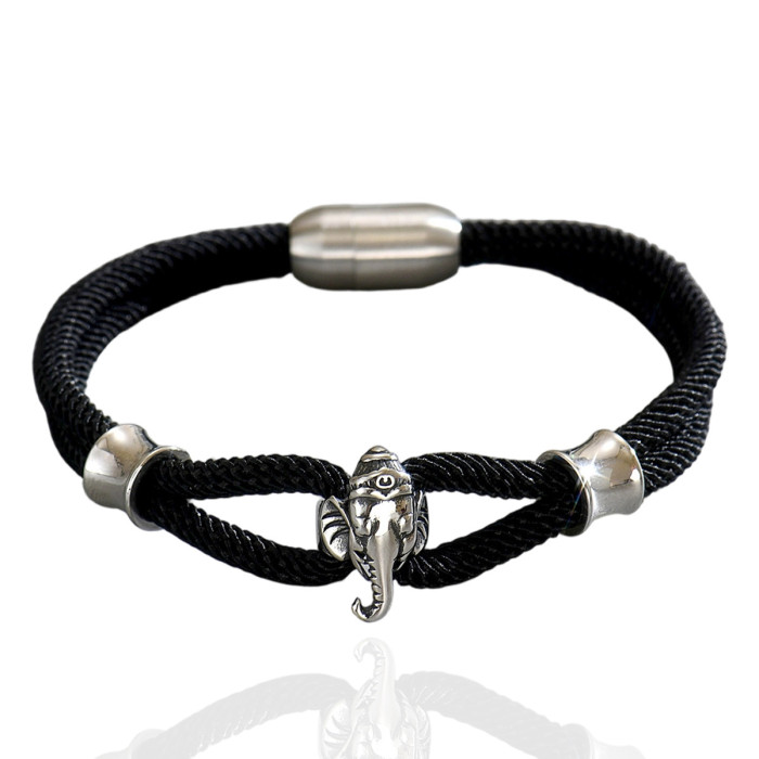 Wholesale Stainless Steel Elephant Cord Bracelet