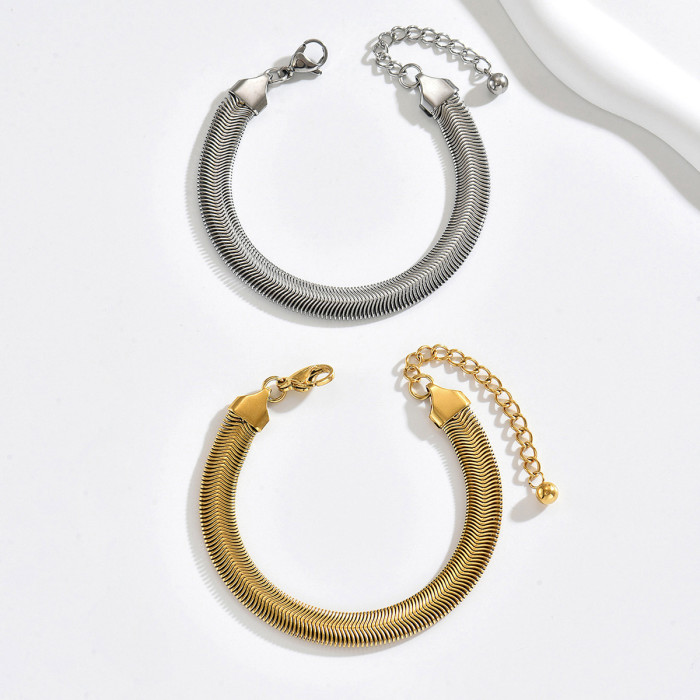 Wholesale Stainless Steel Herringbone Bracelet