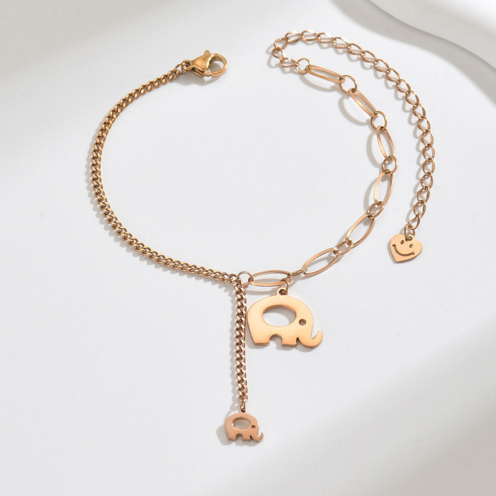 Wholesale Stainless Steel Elephant Charm Bracelet