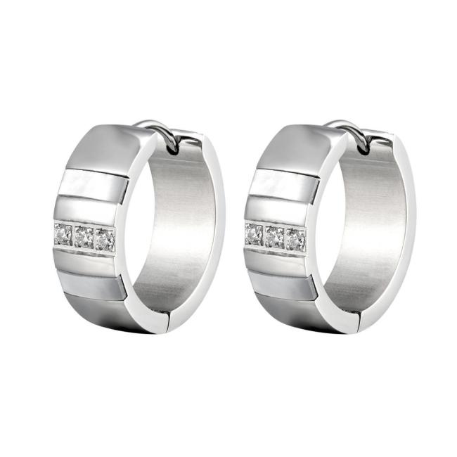 Wholesale Stainless Steel Mother of Pearl Hoop Earrings