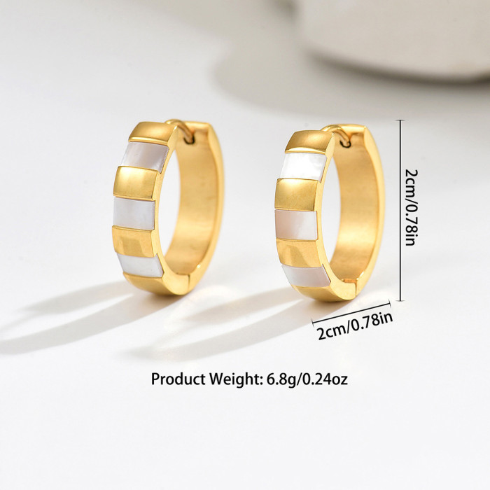 Wholesale Stainless Steel Segmented Hoop Earrings