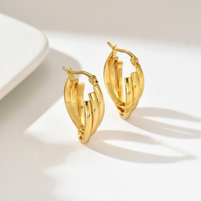 Wholesale Stainless Steel Multi-Layer Earrings
