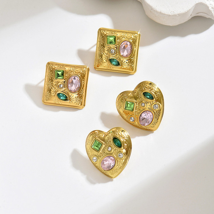 Wholesale Stainless Steel Baroque Stud Earrings