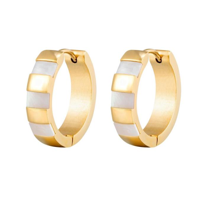 Wholesale Stainless Steel Segmented Hoop Earrings