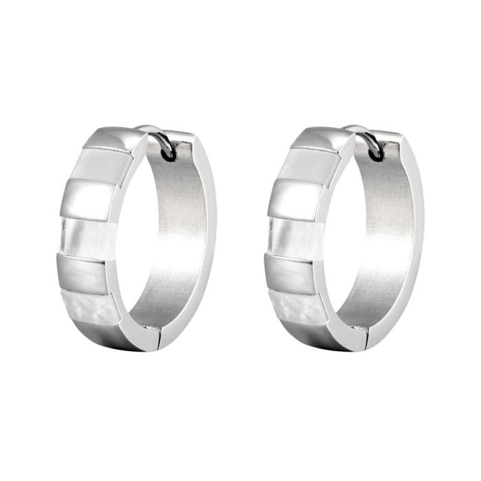 Wholesale Stainless Steel Segmented Hoop Earrings