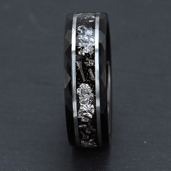 Wholesale Tungsten Carbide Silver Foil Inlay Rings