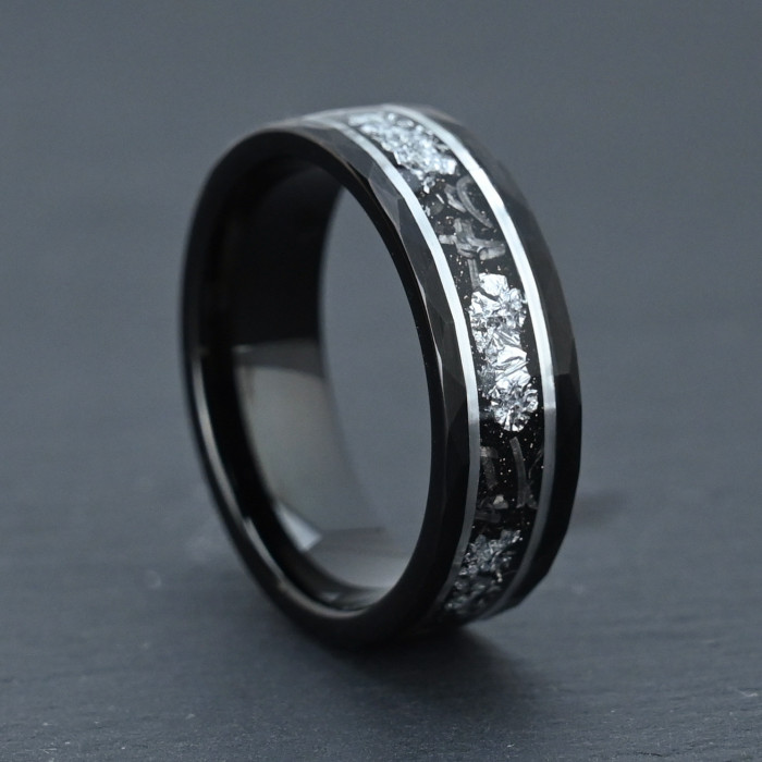 Wholesale Tungsten Carbide Silver Foil Inlay Rings