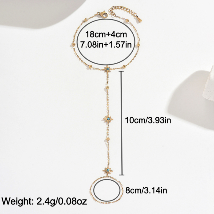 Wholesale Stainless Steel Finger Ring Hand Chain