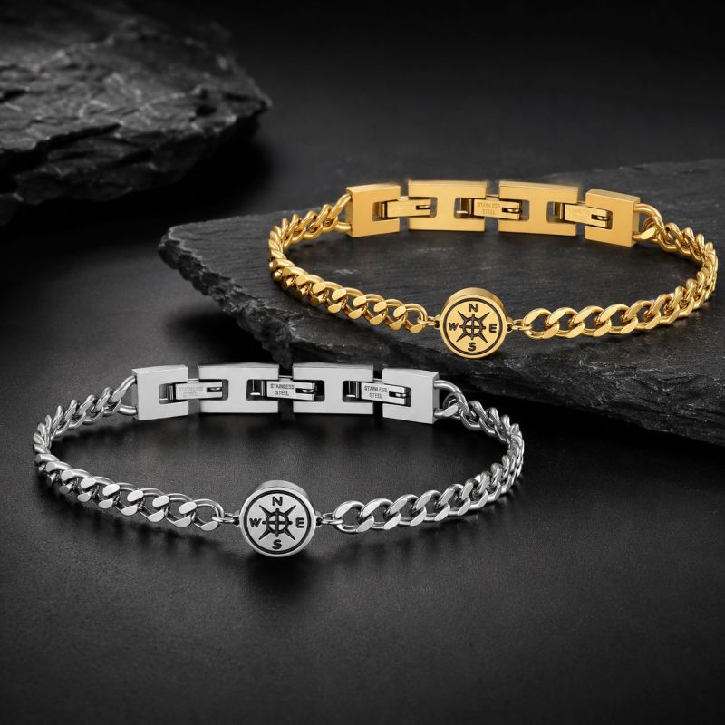 Wholesale Stainless Steel Compass Bracelets