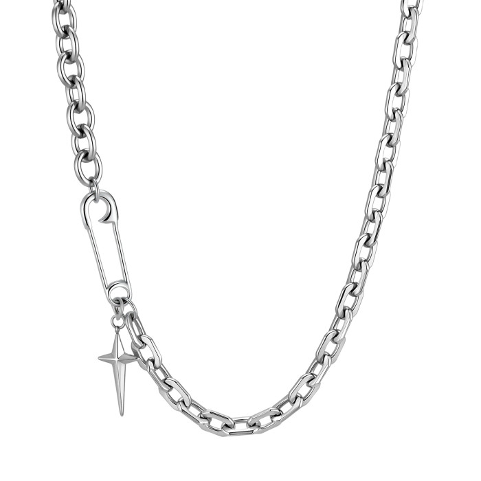 Wholesale Stainless Steel Safety Pin Necklace