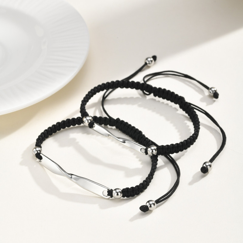 Wholesale Stainless Steel Mobius Couple Bracelets