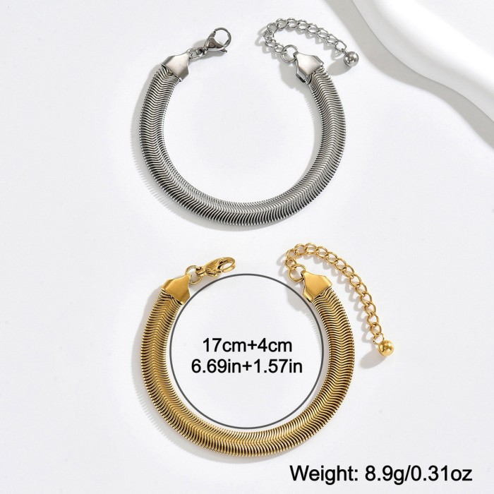 Wholesale Stainless Steel Herringbone Bracelet