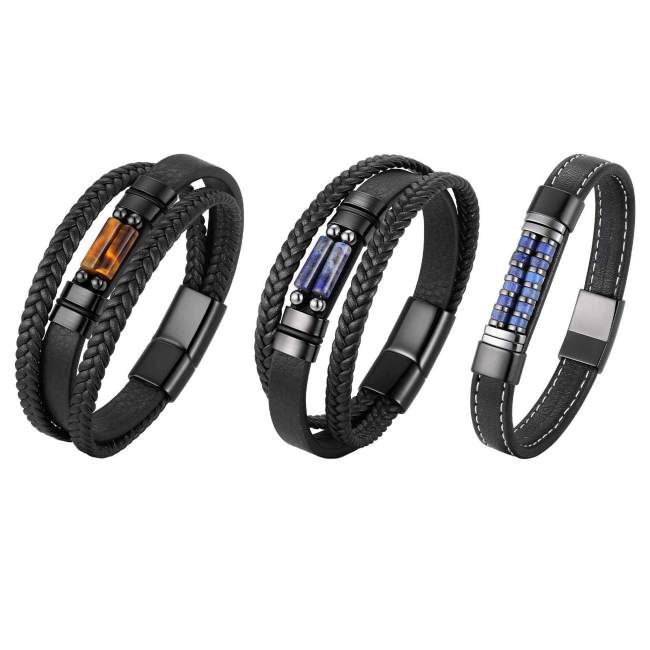 Wholesale Men's Premium Leather Bracelets