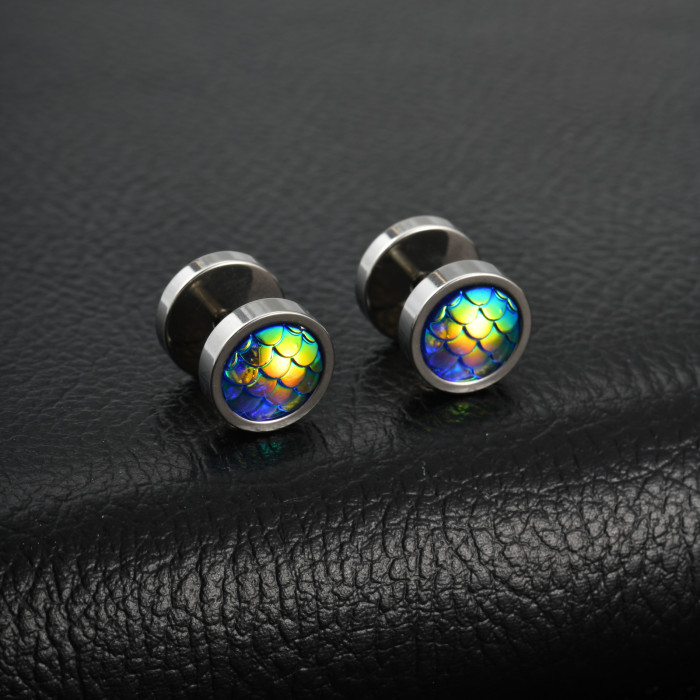 Wholesale Stainless Steel Mermaid Scale Studs
