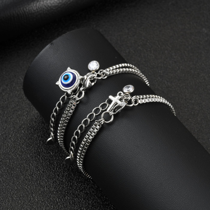 Wholesale Stainless Steel Double Box Chain Bracelets