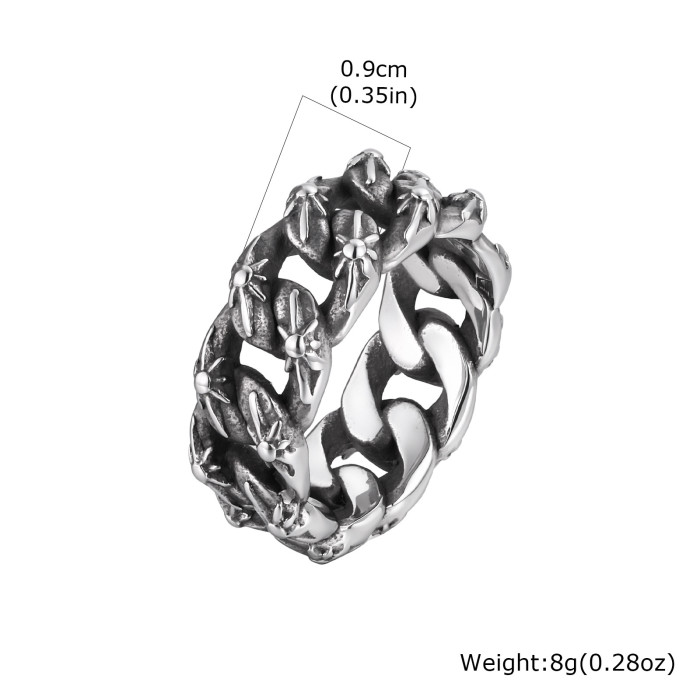 Wholesale Stainless Steel Cuban Chain Rings