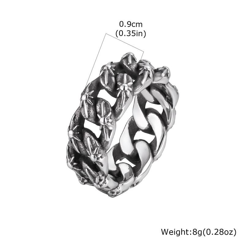 Wholesale Stainless Steel Cuban Chain Rings