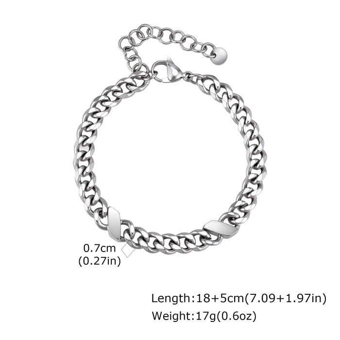 Wholesale Stainless Steel Cuban Link Bracelets