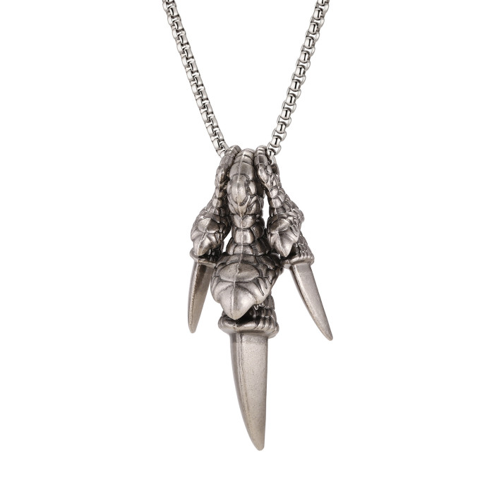 Wholesale Alloy Dragon Claw Pendant Necklaces