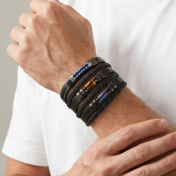 Wholesale Men's Premium Leather Bracelets