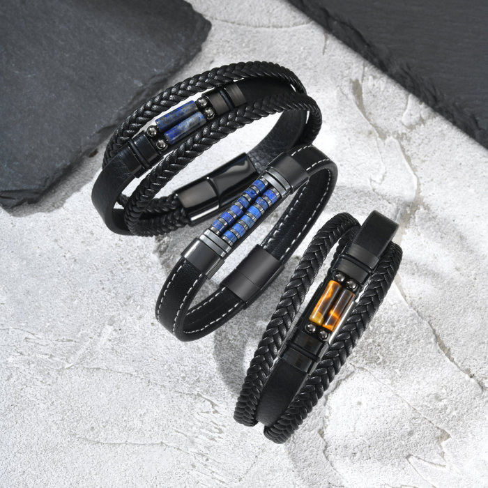 Wholesale Men's Premium Leather Bracelets