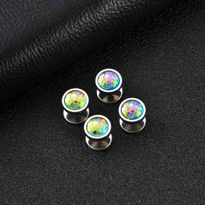 Wholesale Stainless Steel Mermaid Scale Studs