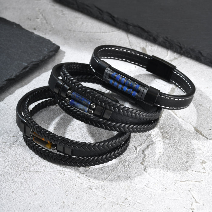 Wholesale Men's Premium Leather Bracelets