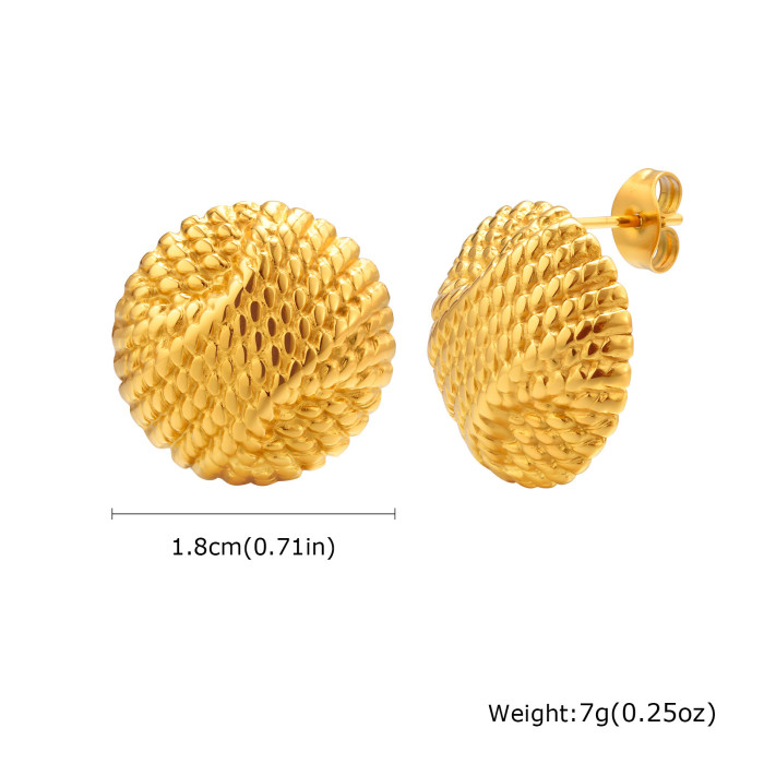Wholesale Stainless Steel Round Stud Earrings